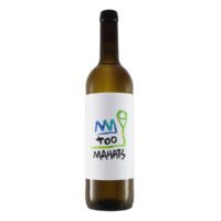 Botella de Hontza Too Mahats Zuria 2024, vino blanco elaborado en Álava con variedades locales.