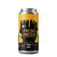 Lata de Sáez y Son Fresh Press, cerveza artesana Smoothie Sour con mango y maracuyá.