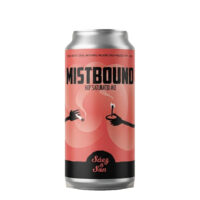 Lata de Sáez y Son Mistbound, cerveza artesana Hazy DIPA con Citra, Motueka y Nelson.