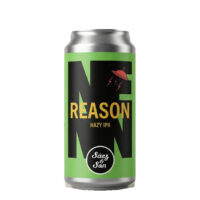Lata de Sáez y Son No Reason, cerveza artesana Hazy IPA con Citra, Mosaic y Strata.
