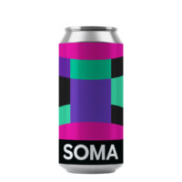 Lata de Soma Mycelium, cerveza artesana Hazy IPA de Girona.