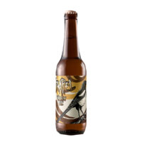 Botella de Txapel Brown Ale, cerveza artesana navarra con lúpulos de Olite.